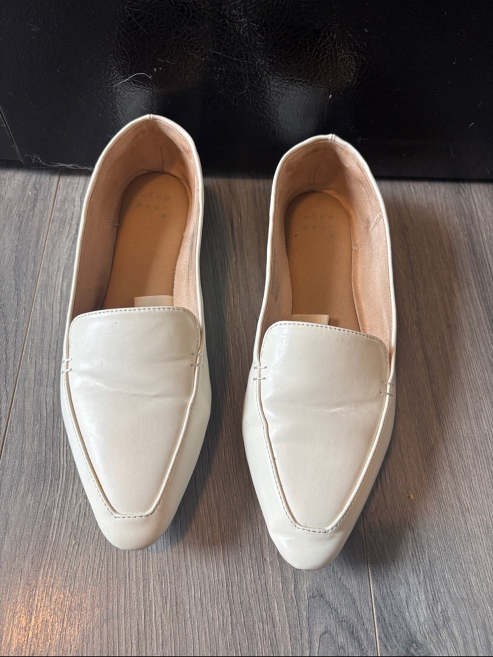 a new day Ivory Pointed-Toe Slip-On Loafers